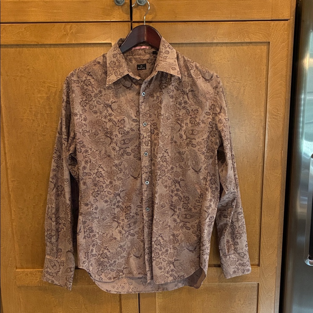Paul Smith Tan Floral Button Down Shirt